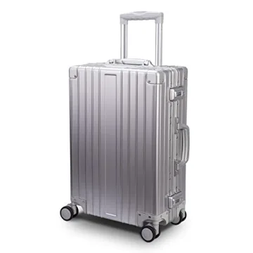 TRAVELKING All Aluminum Carry On Luggage: Zipperless, TSA-Approved Spinner Suitcase