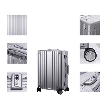 TRAVELKING Aluminum Carry On Luggage with TSA Lock
