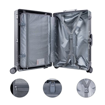 TRAVELKING Aluminum Carry On Luggage with TSA Lock