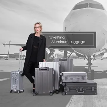 TRAVELKING Aluminum Carry On Luggage with TSA Lock