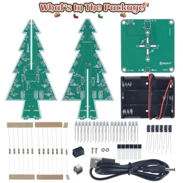 ICstation 3D Christmas Tree Soldering Kit for All Ages