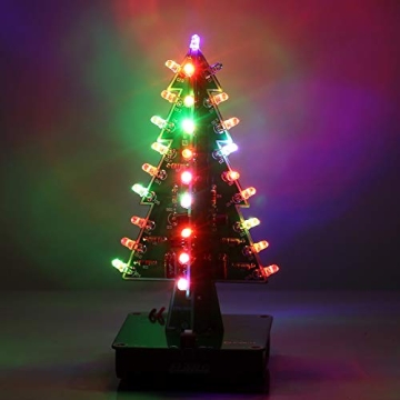 ICstation 3D Christmas Tree Soldering Kit for All Ages