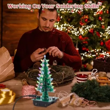 ICstation 3D Christmas Tree Soldering Kit for All Ages