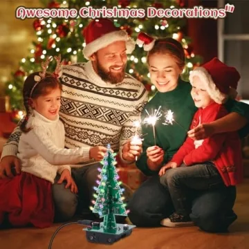 ICstation 3D Christmas Tree Soldering Kit for All Ages