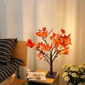 Whonline Lighted Maple Tree for Thanksgiving Decor