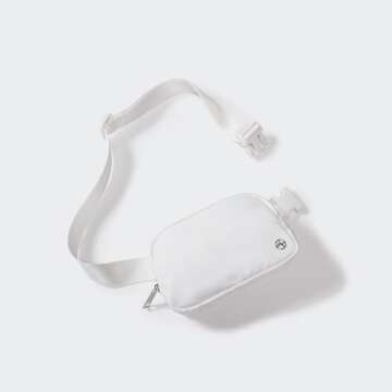 Pander Everywhere Belt Bag for Women - Adjustable Pure White Waist Bag