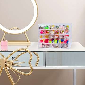 Zuiaso Acrylic Jewelry Box with 5 Drawers, 120 Compartments Transparent Storage Box, Transparent Dis...