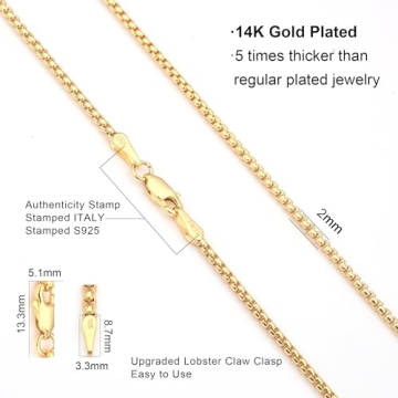 Waitsoul 925 Sterling Silver Box Chain for Style and Comfort