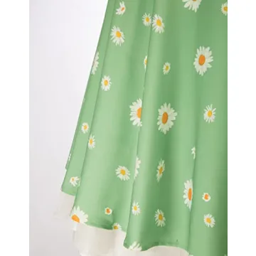 Stylish Women's Vintage Floral Sage Green Dress Online