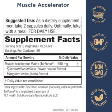 Purity Products Muscle Accelerator 650 mg Patented & Clinically Tested Muscle Accelerator Blend of A...