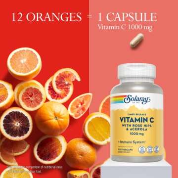 Solaray Vitamin C 1000mg Time Release Capsules - Immune Support