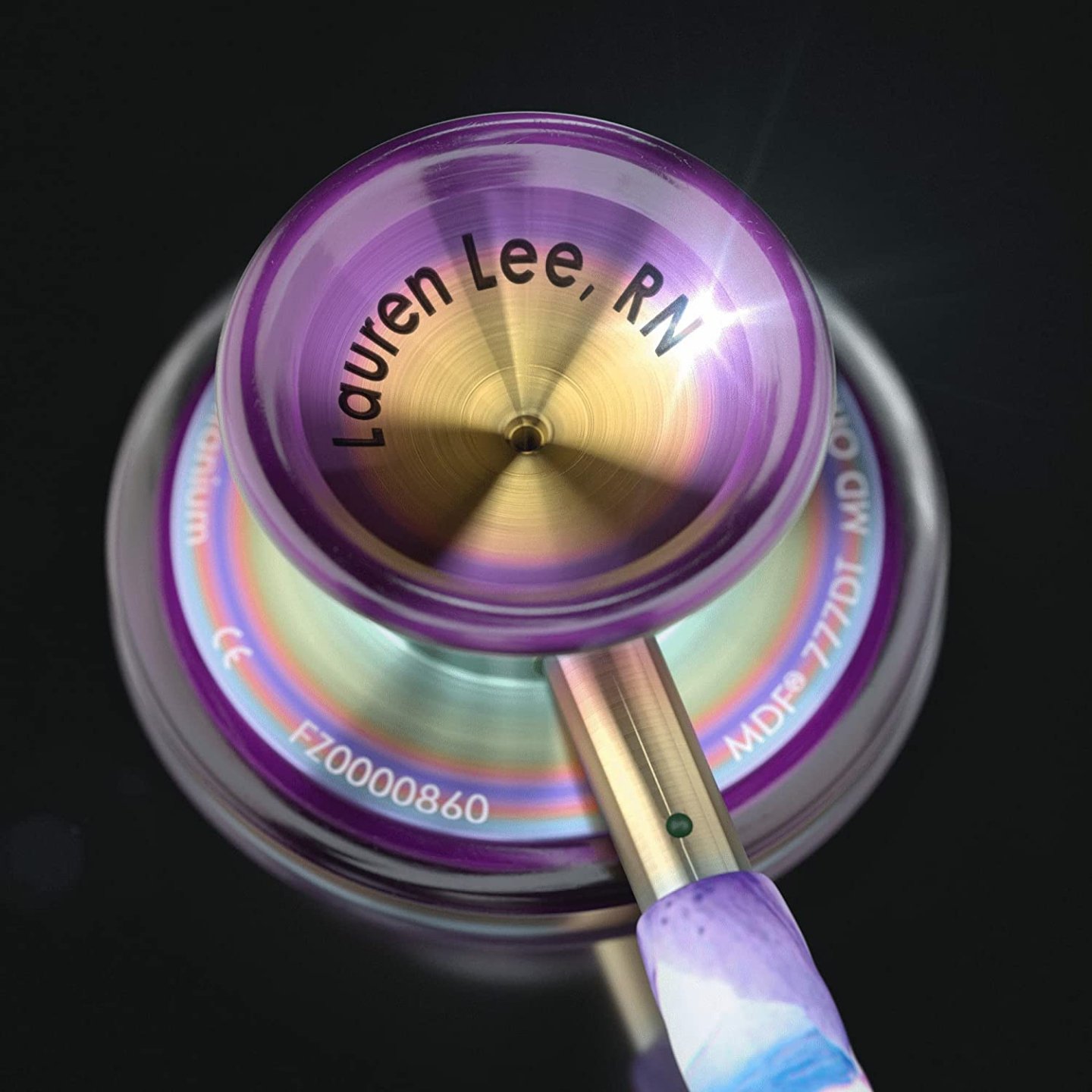 Engravable MDF Kaleidoscope Stethoscope - Custom Adult