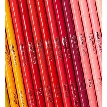 Amazon Basics Premium Colored Pencils 72 Count, Soft Core, Multicolor, Back to School Supplies (Pack of 1)