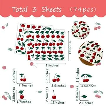 Cherry Wall Decal Stickers for Kitchen Nursery Decor