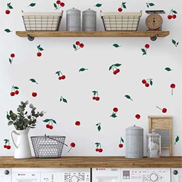 Cherry Wall Decal Stickers for Kitchen Nursery Decor