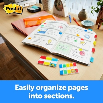Post-it Tabs for Colorful Organization, 36 Tabs - Durable & Writable