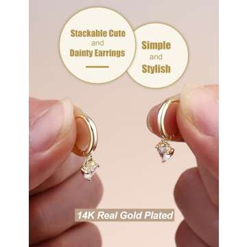 Trendy Gold Hoop Earrings Set - Hypoallergenic & Stylish