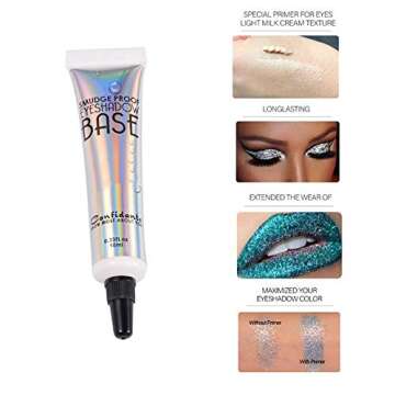 Angmile Eye Primer Eyeshadow Base Waterproof Long Lasting for Any Shadow Makeup Setting Cream