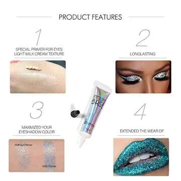 Angmile Waterproof Eyeshadow Primer - Long Lasting Makeup Base