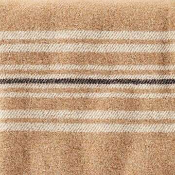 Pendleton Eco-Wise Washable Wool Throw Irving Stripe Camel