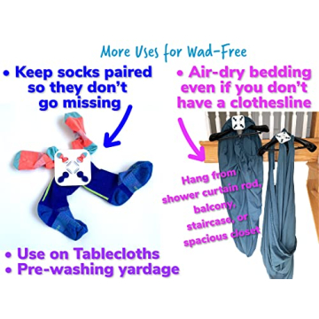 Wad-Free Bed Sheet Detangler Reduces Laundry Tangles - As Seen on Shark Tank, Made in USA