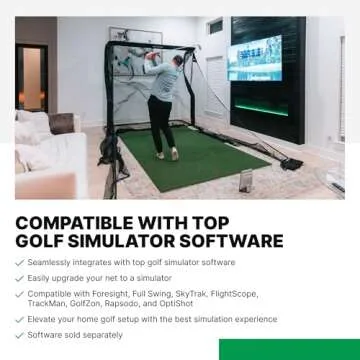 The Net Return Pro Series - Pro Golf & Multi-Sport Practice Net | 8'w x 7'6"h | Trusted By 2x U.S. Open Champion Bryson DeChambeau | #1 Net in Golf | Portable | Indoor or Outdoor | Instant Ball Return