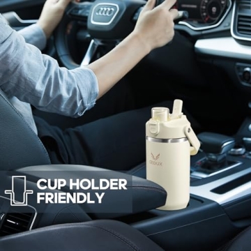 Gedux 40oz Stainless Steel Tumbler with Handle and Straw