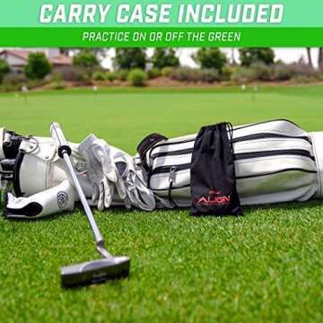 GoSports Align Putting Gates Practice Set: Includes 3 Premium Metal Gates (2 in / 3 in / 4 in) - Use on the Green or at Home!