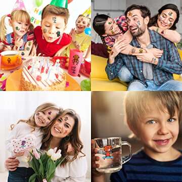 Robot Temporary Tattoos for Kids Birthday Party Fun