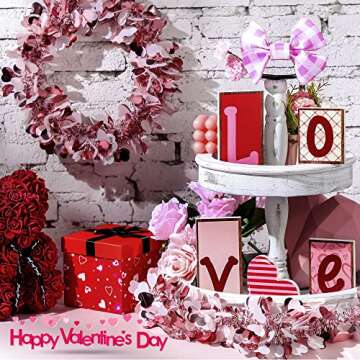 Yalikop Reversible Wooden Blocks for Valentine's and St. Patrick's Day