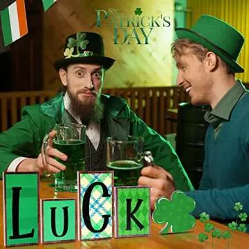 Yalikop Reversible Wooden Blocks for Valentine's and St. Patrick's Day