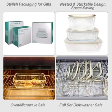 Eco-Friendly Airtight Glass Food Container Set