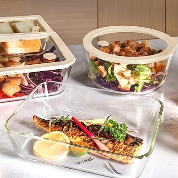 Eco-Friendly Airtight Glass Food Container Set