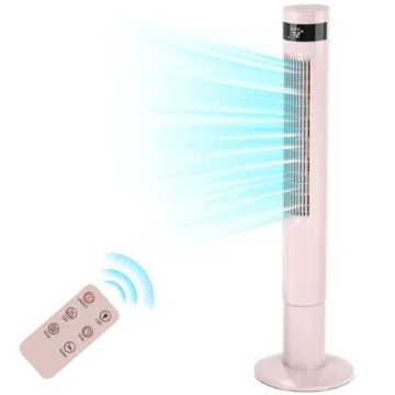 Antarctic Star Tower Fan Portable Electric Oscillating Fan Quiet Cooling Remote Control Standing Bla...