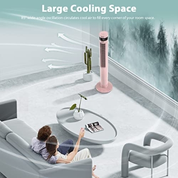 Antarctic Star Quiet Tower Fan with Remote Control for Home