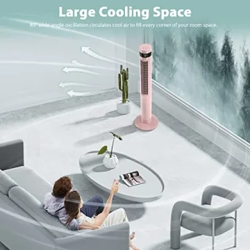 Antarctic Star Quiet Tower Fan with Remote Control for Home