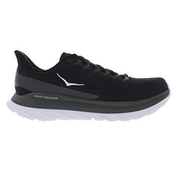 HOKA Mach 4 Mens Shoes Size 11, Color: Black/Dark Shadow