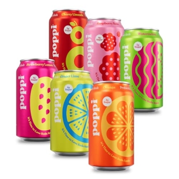 POPPI Prebiotic Soda - 12 Pack Sparkling Beverages