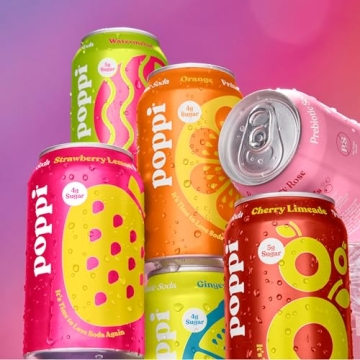 POPPI Prebiotic Soda - 12 Pack Sparkling Beverages