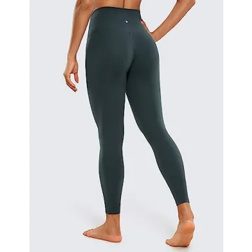 CRZ YOGA Butterluxe Womens V Cross Waist Leggings in Green