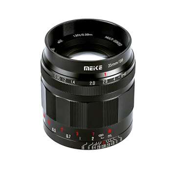 Meike 35mm f0.95 Large Aperture Manual Focus Lens Compatible with Fujifilm X Mount Mirrorless Camera...