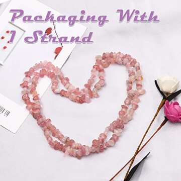 Rose Quartz Crystal Chips, Gacuyi Natural Gemstones Beads Chakra Chip Stones Crushed Pieces Irregula...