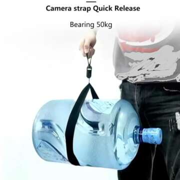 KASINshooting Super Load 20kg Quick Release Connector Buckle for Camera Neck Shoulder Straps to Carry DSLR Video Action Cameras