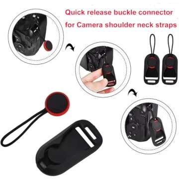 KASINshooting Super Load 20kg Quick Release Connector Buckle for Camera Neck Shoulder Straps to Carry DSLR Video Action Cameras