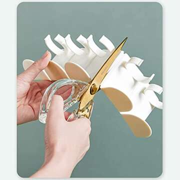 KTATA 20 Pcs White Kitchen Spice Gripper Clips With Base, Spice Jar Not Slip, Stable Spice Organizer, Can Holds 20 Jars（With 20 adhesives）