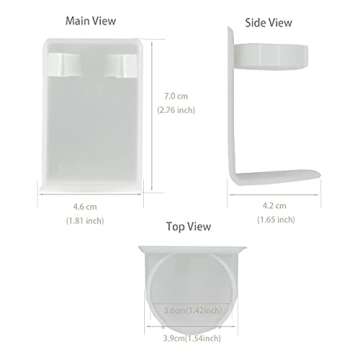 KTATA 20 Pcs White Kitchen Spice Gripper Clips With Base, Spice Jar Not Slip, Stable Spice Organizer, Can Holds 20 Jars（With 20 adhesives）