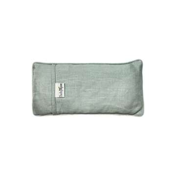 Sacksy Thyme Organic Linen Eye Pillow - Lavender & Flaxseed for Relaxation, Yoga, Stress Relief - Microwavable Heating Pad & Cool Compress - Made in USA - Gifts for Meditation - (Lavender)