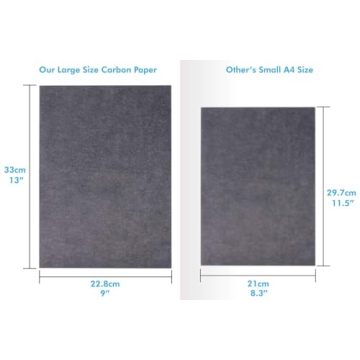 Selizo 100 Sheets of Black Carbon Transfer Paper for Artists