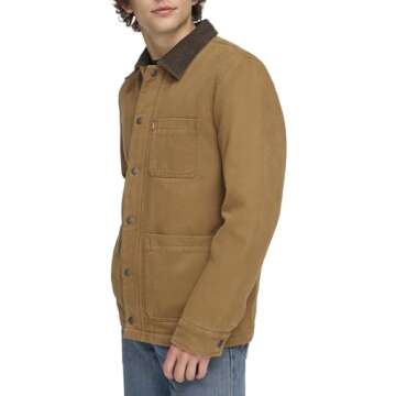 Levi's Men's Cotton Canvas Chore Coat, Worker Brown