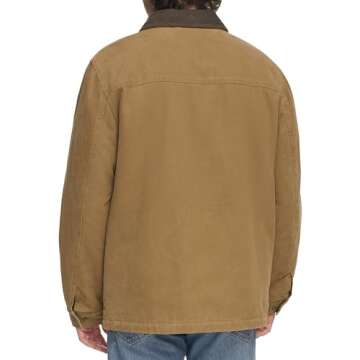 Levi's Men's Cotton Canvas Chore Coat, Worker Brown